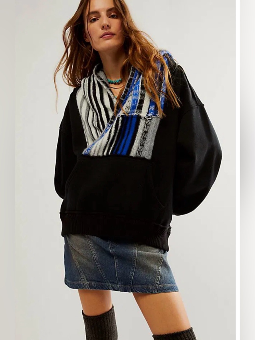 Free People February Sweatshirt Hoodie Pullover Sweater cashmere wool XS EUC